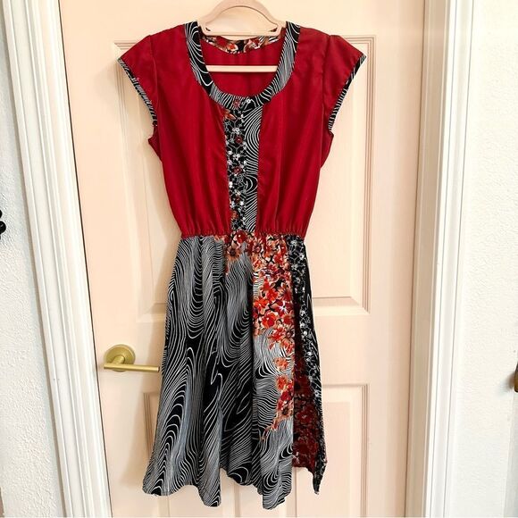 Vintage Dresses & Skirts - Vintage red retro dress